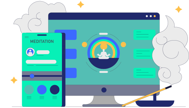示意插畫：治療師資料快速建檔與報備時段自動匯入