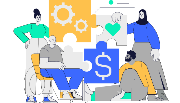 示意插畫：治療師資料快速建檔與報備時段自動匯入